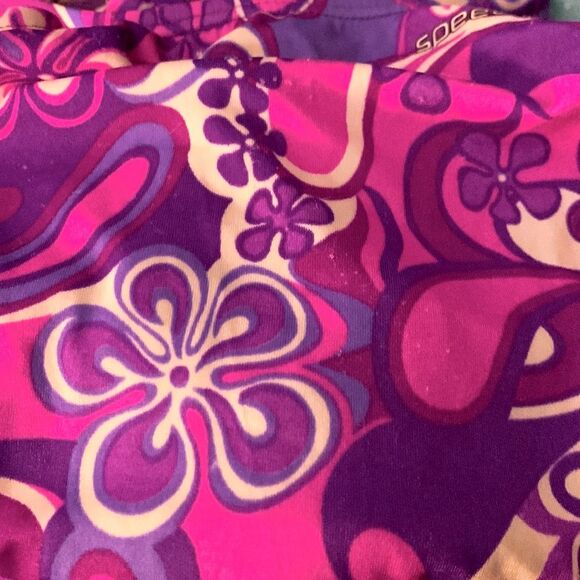Speedo | Little Girls Purple Pink one piece Swimsuit Bathing Suit - Picture 3 of 9